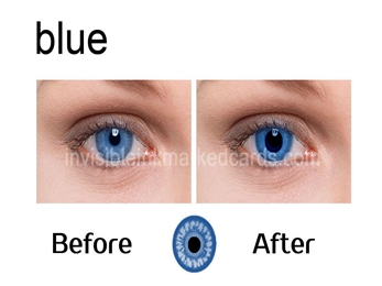 de Lentilles de contact pour les yeux bleus,  IR ou UV Lentilles de contact , Marked Cards